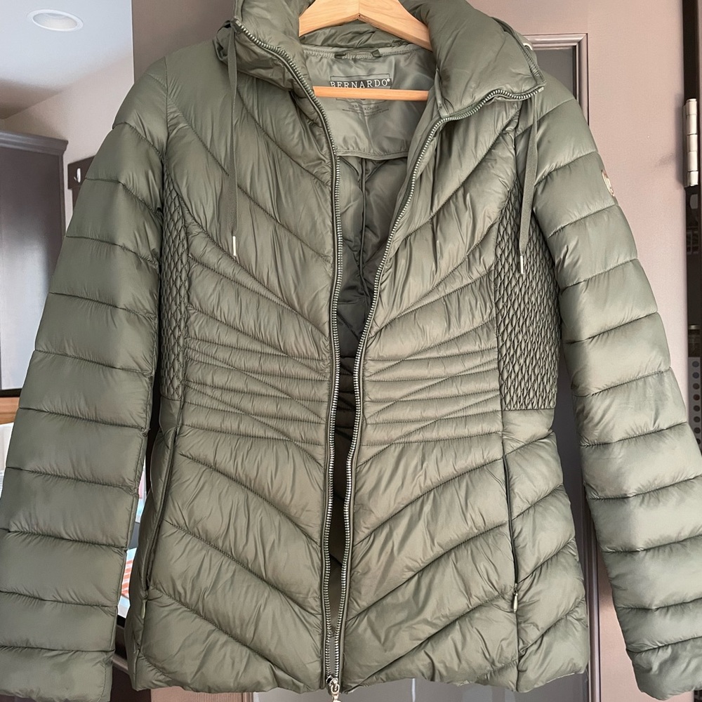 Olive Green Bernardo Puffer Jacket